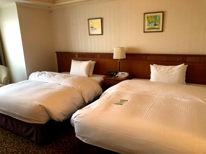城山ホテル鹿児島　ベッド